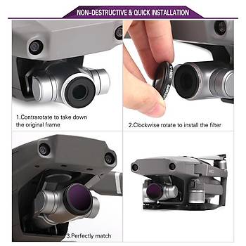DJI Mavic 2 Zoom Kamera Lens Filtre ND64PL Nötr Yoğunluk Polarize