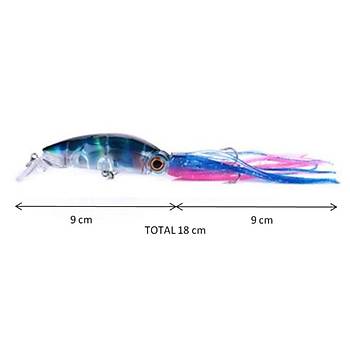 Profisher Kalamar P Sert Yem Silikon Kuyruklar 17,3 gr 18 cm 
