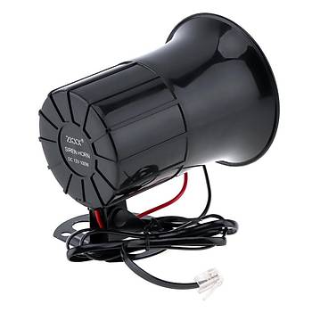 Ara Motosiklet Megafon Hoparlr 115db 100W 12V 6 Farkl Siren Sesi Mikrofon