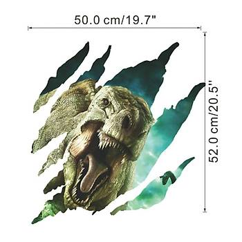 3D duvar cıkartması Trex Paw