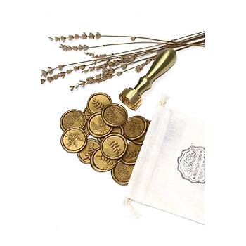 Mühürcüm Kişiye Özel Pirinç Sap ve Pirinç Kafa Mum Mühür Damgası 2.5 cm MHK100PS