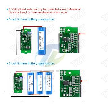 3 Cell Lityum Pil Kapasite Gsterge Modl Mavi Ekran 11.1V Li-ion