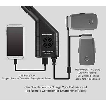 DJI Mavic 2 Pro Ara 2 li Pil Hzl arj Cihaz + USB Kumanda arj