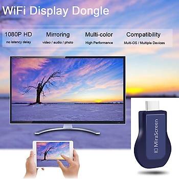MiraScreen OTA TV Çubuk Smart TV HDMI Dongle Kablosuz Alıcı DLNA Airplay Lacivert