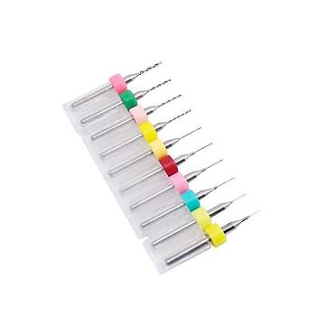 Mikro Karb�r PCB Matkap Ucu Metal CNC Sondaj 10lu Set 0.2-1.2mm 