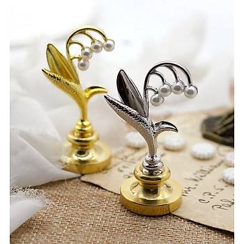 Mum M�h�r Damga Kolu Premium Metal �an Orkidesi Gold