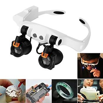 G�zl�k B�y�te� �ift Led I��kl� 7 Lensli 3X 4X 5X 6X 7X 10X 15X