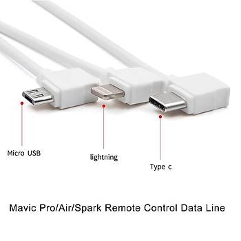 DJI Mavic 2 Pro IOS Lightning Veri Kablosu 30 cm Tablet ve Telefonlar Ýçin Beyaz Renk