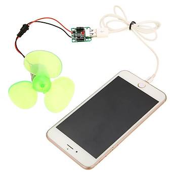 Mini Rüzgar Elektrik Jeneratörü DIY Set Rüzgar Türbini Motor Telefon Şarj Cihazı 