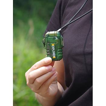 Elektronik Alevsiz Kamp EXPLORER akmak ift Ark Rzgar Su Geirmez USB arjl 