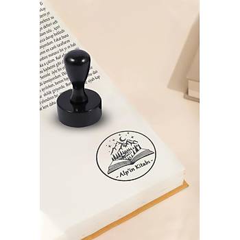Kişiye Özel Kitap Mührü İsim Yazılı Kitap Mührü ve Istampa Set R5814-06