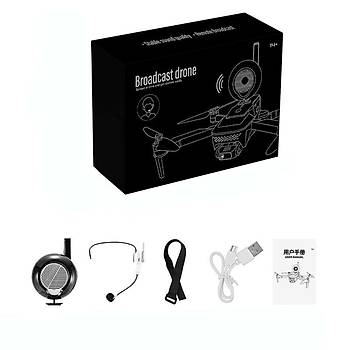 Fimi X8 UAV 1 Km Mesafeli Megafon Kafa Mikrofon USB arjl