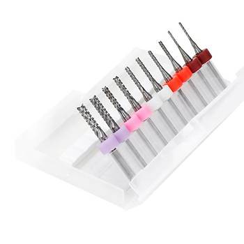 PCB Karb�r Freze Kesici 1.0-3.0mm 10lu Set 3.175mm Shank