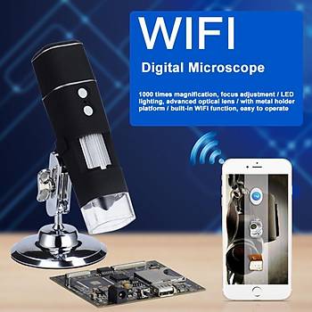 1000 X HD USB WiFi Kablosuz Dijital Mikroskop Büyüteç IOS ve Android