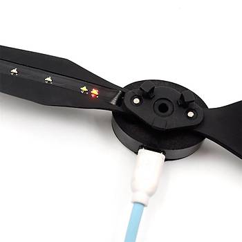 DJI Mavic 2 Zoom Düşük Gürültü Led Işıklı Flaş Desenli Gece Uçuş Pervane