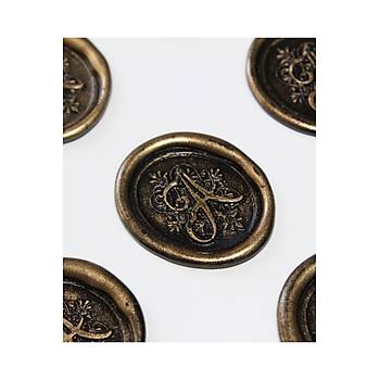 Mühürcüm Baş Harf 12 Adet 3D Hazır Kendinden Yapışkanlı Sticker Mühür RM2112