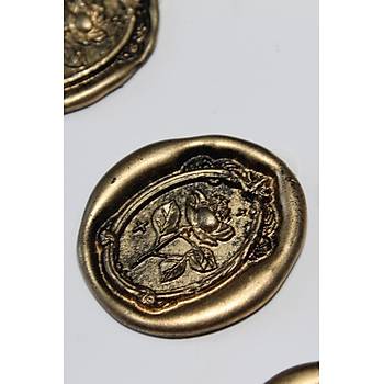  Mühürcüm Black Gold Rose 12 Adet 3D Hazır Kendinden Yapışkanlı Sticker Mühür RM2109