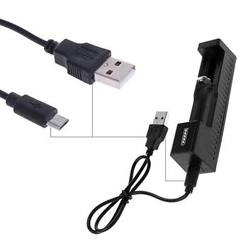 USB Akıllı Pil Şarj Aleti 3.7V 18650 26650 16340 14500 10400 Lion