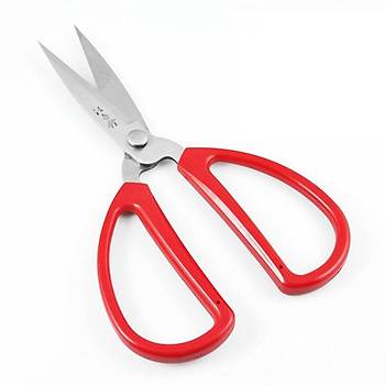 Dayanıklı Keskin 420 Paslanmaz Çelik Makas 20cm Kırmızı ABS Elastik Saplı