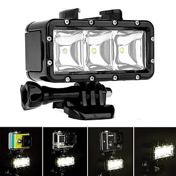 Aksiyon Kamera Su Geçirmez Sualtı Dalış LED Video Işığı