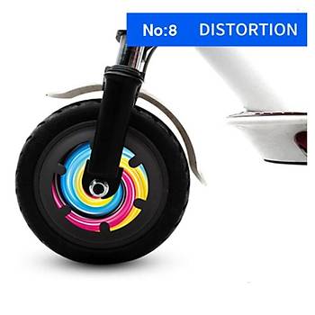 M365/Pro/1S Scooter ��in Tekerlek Reflekt�r Etiketi Desenli Seri