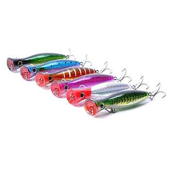 PROFISHER Ton Akya Sert Popper Sahte Yem 43 gr 13 cm Yeşil Sarı