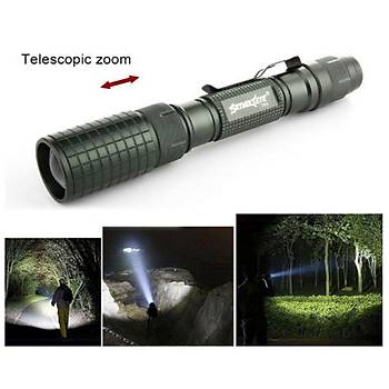 8000lm Zoom CREE XM-L T6 LED El Feneri 2x18650 Pil Su Geirmez