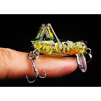 PROFISHER 5 Renk Set 1 Kanca Sahte Yem 3 gr 4 cm Grasshopper