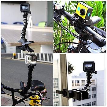 Gopro Aksiyon Kamera Flex Yılan Kelepçe Evrensel Kol 8 Bölümlü 