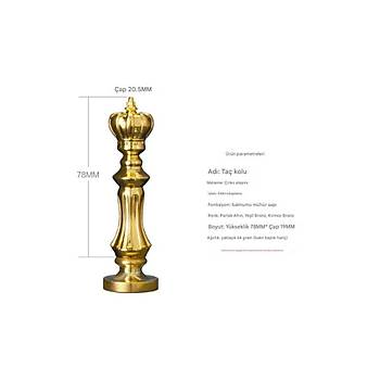 Mum Mhr Damga Kolu Premium Metal Kraliyet Tac Antik Bakr