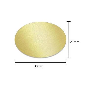 Bo� Mum M�h�r Pirin� Damga Ba�l��� Oval  �eklinde 21x30mm
