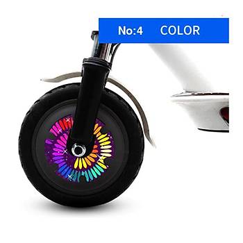 M365/Pro/1S Scooter ��in Tekerlek Reflekt�r Etiketi Desenli Seri