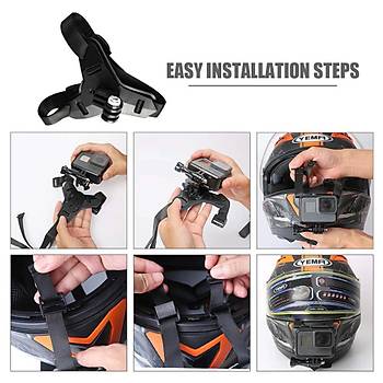 Motosiklet Kayak Kask Çene Kamera Tutucu Gopro Xiaomi Osmo SJCAM