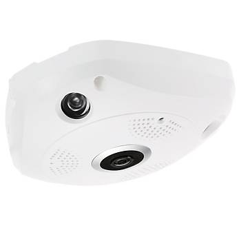 360° Wifi Panoramik IP VR Kamera 960P HD Çift Yönlü Ses