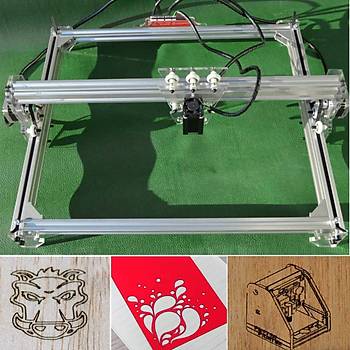 3000 MW CNC Laser Gravür Makinesi 50cm*65cm Masaüstü Ahşap Kesici Yazıcı 