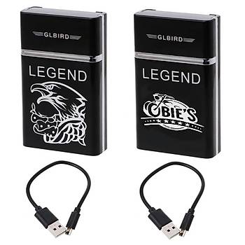 Alevsiz USB Şarjlı Paket İçi Gizli Çakmak Sigara Paketi Muhafaza Kutusu
