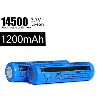 14500 Pil Li-Ion arj Edilebilir 3.7 V 1200 mAh.