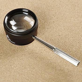 30x 40mm Metal Kasa Optik Cam Lens El Büyüteç Kolay Kavrama Saplı