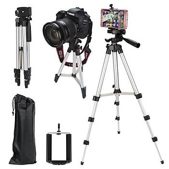 Al�minyum Tripod Stand Telefon Tutucu Aparat� 4 Segmentli  Naylon Ta��ma �antal� 