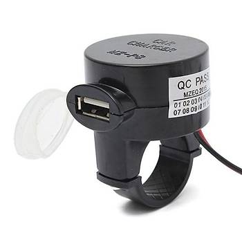 Motosiklet USB arj Adaptr 5V-28V 2A Su Geirmez