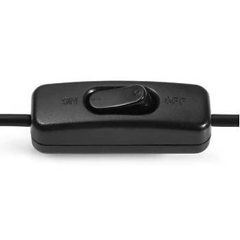 Raspberry Pi Ýçin 1.5m 5V 2A Mikro USB Anahtarlý Þarj Kablosu - Siyah Renk 