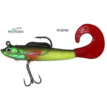 PROFISHER Orak Kuyruk Silikon Sahte Yeşil Balık Yem 10 cm 9,5 gr  
