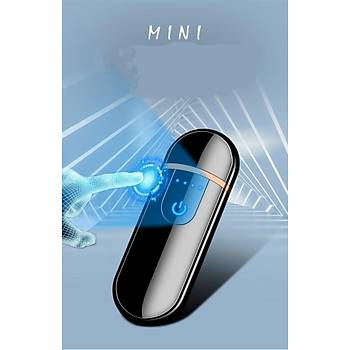 Elektronik Alevsiz Tungsten Turbo Çakmak Dokunmatik USB Şarjlı Anti Rüzgar