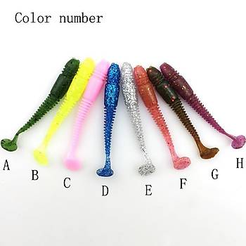 10 Adet Soft Silikon Yapay Simli Balk Yem 5cm 1 gr