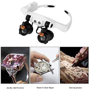 G�zl�k B�y�te� �ift Led I��kl� 7 Lensli 3X 4X 5X 6X 7X 10X 15X