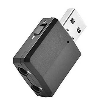 Bluetooth V5.0 Verici Alıcı Aux 3.5mm Hifi Stereo Ses Müzik Adaptörü A2DP AVRCP