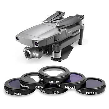 DJI Mavic 2 Zoom Lens Filtre 6 lı Set MCUV PL ND4 ND8 ND16 ND32