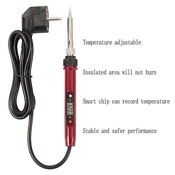 80W Elektrikli Dijital Gsterge Havya LCD Dijital Scaklk Ayarl