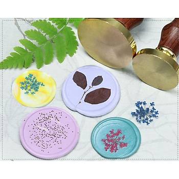 Eritme Balmumu M�hr� Damga 20 mm Yuvarlak Bo� Bak�r Kafa + G�la�ac� Kol 