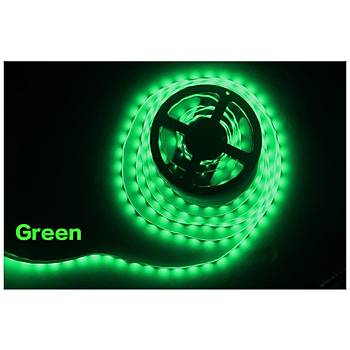 Esnek Şerit LED Strip Yeşil Renk 12V 5M 300 Led SMD 3528 2835 Diyot 
